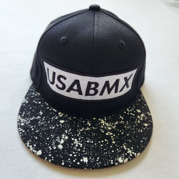 KB Ethos Other - KB Ethos USA BMX Black White Snapback Hat Splatter Brim Outdoors Sporty Unisex